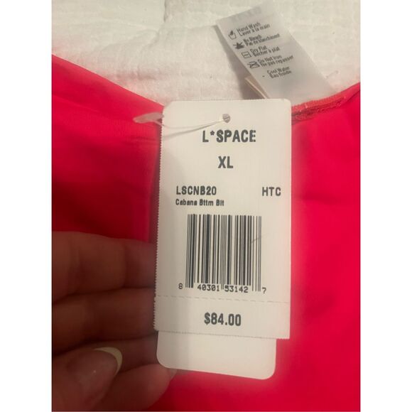 L*Space Siren Bikini Top Black with Cabana Bottom Cherry NEW NWT - Picture 5 of 11